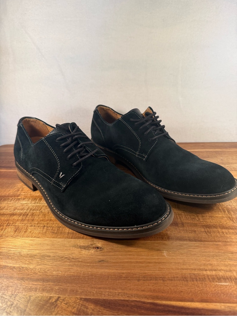 Vionic Men's Graham Bowery Suede Leather Oxford Lace Up Shoes Black Size 11